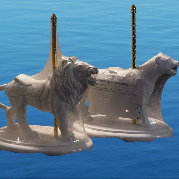 SALE!! DIY Creative crafts ready to paint plaster carousel tiger vintage - Picture 2 of 16